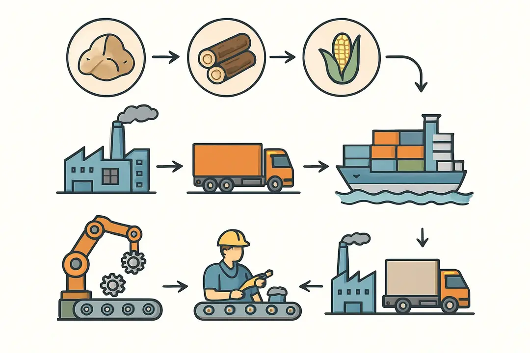 Role of Intermediate Goods in Supply Chains
