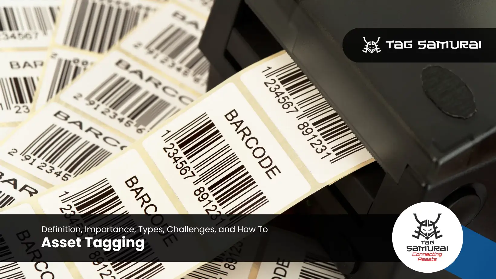 Illustartion of barcode printing used in asset tagging for fixed asset management.