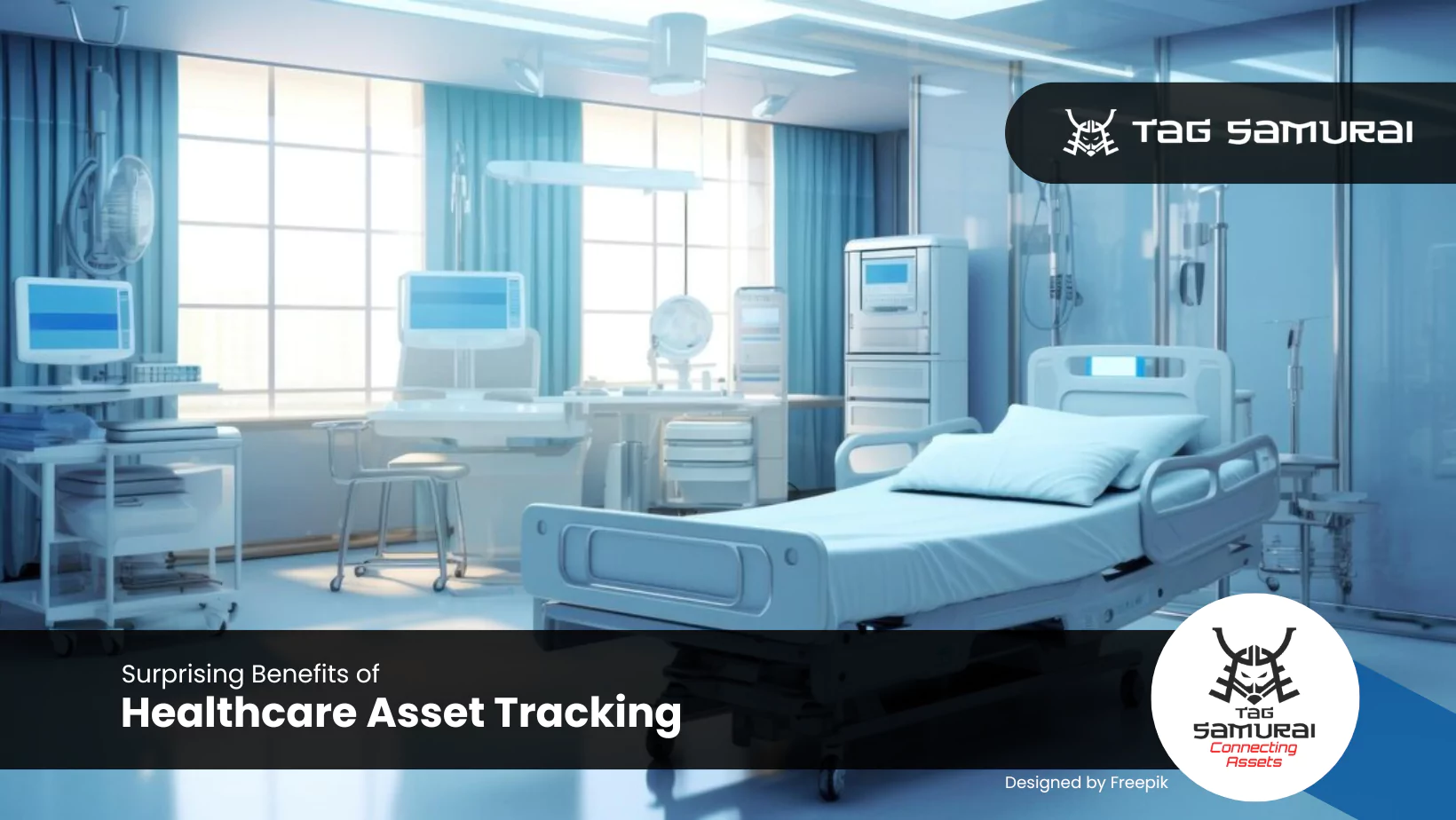 Illustration of a hospital room that need a healthcare asset tracking.