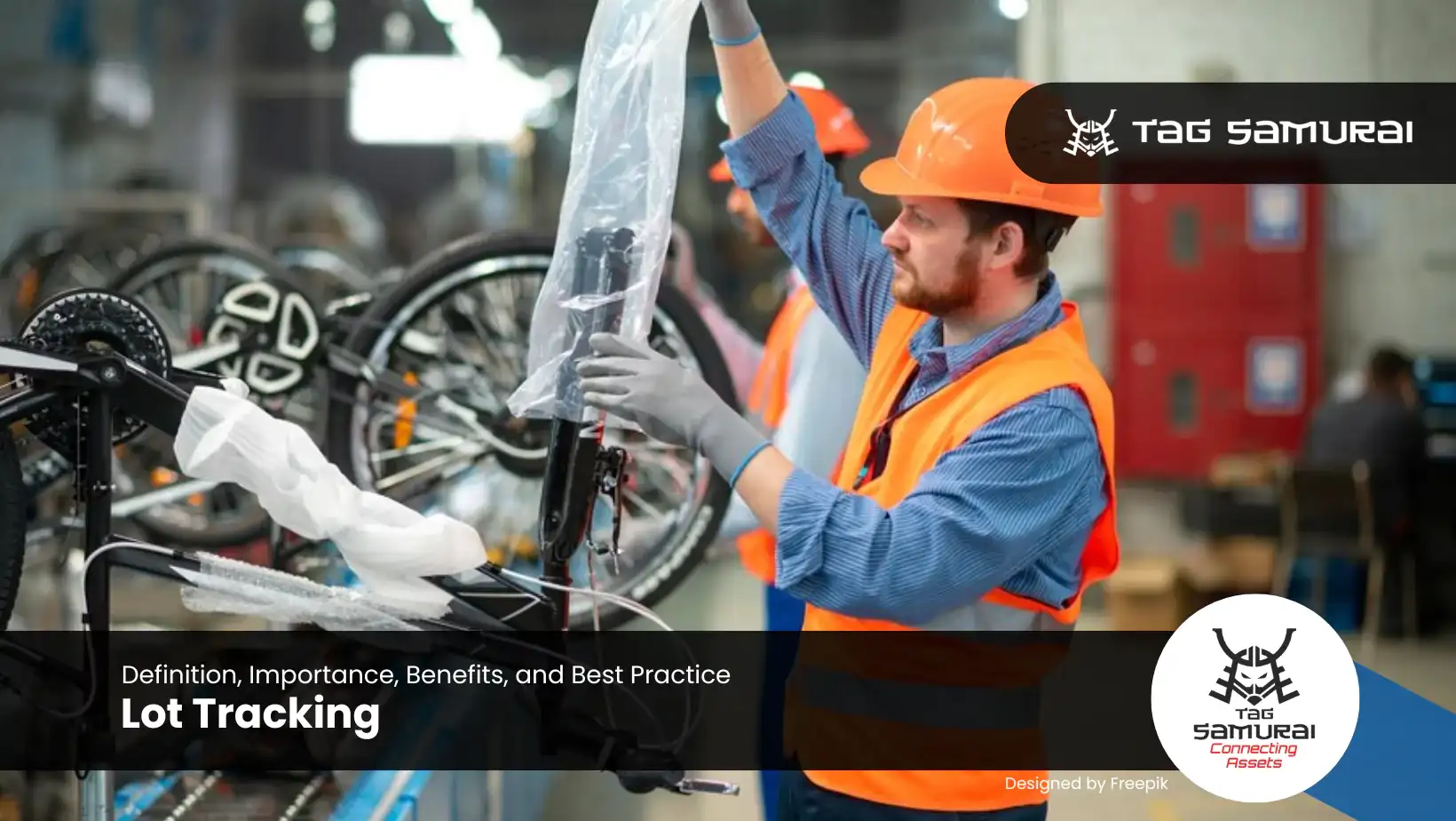 Two manufacture worker quality checking a product for lot tracking.